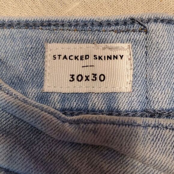 PacSun Stacked Skinny Ripped Distressed Faded Denim Jeans Size 30x30 - Picture 8 of 12